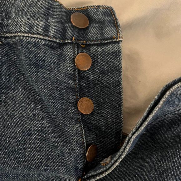 Button Fly Denim Shorts Size 25 - Picture 7 of 8
